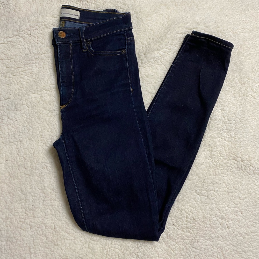 Gap high rise True Skinny jeans sz 24